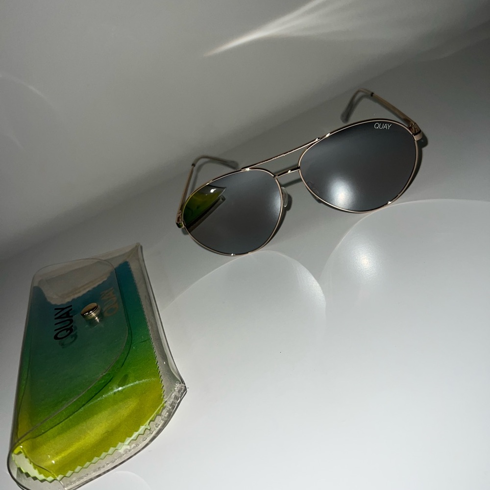 Quay Australia Gold and Gray Sunglasses